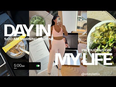 DAY IN MY LIFE Productive 5 00 Am Morning Routine Filming Content Trying New Coffee Shop More 