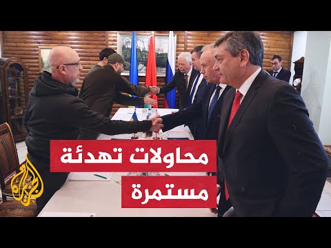 شاهد| بدء المحادثات الروسية الأوكرانية بشأن تصفية النزاع بين الدولتين