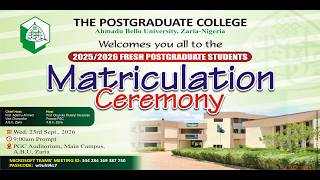 2026 PGC Matriculation Ceremony Guide