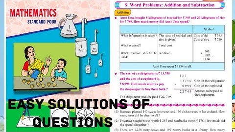 Mathematics .Class 4.Topic 9.Word Problems:Addition and Subtraction.(part1) #mathematics #education.