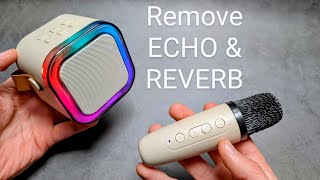How To Remove Echo & Reverb On K12 Karaoke Machine Wireless Bluetooth Speaker With Microphone