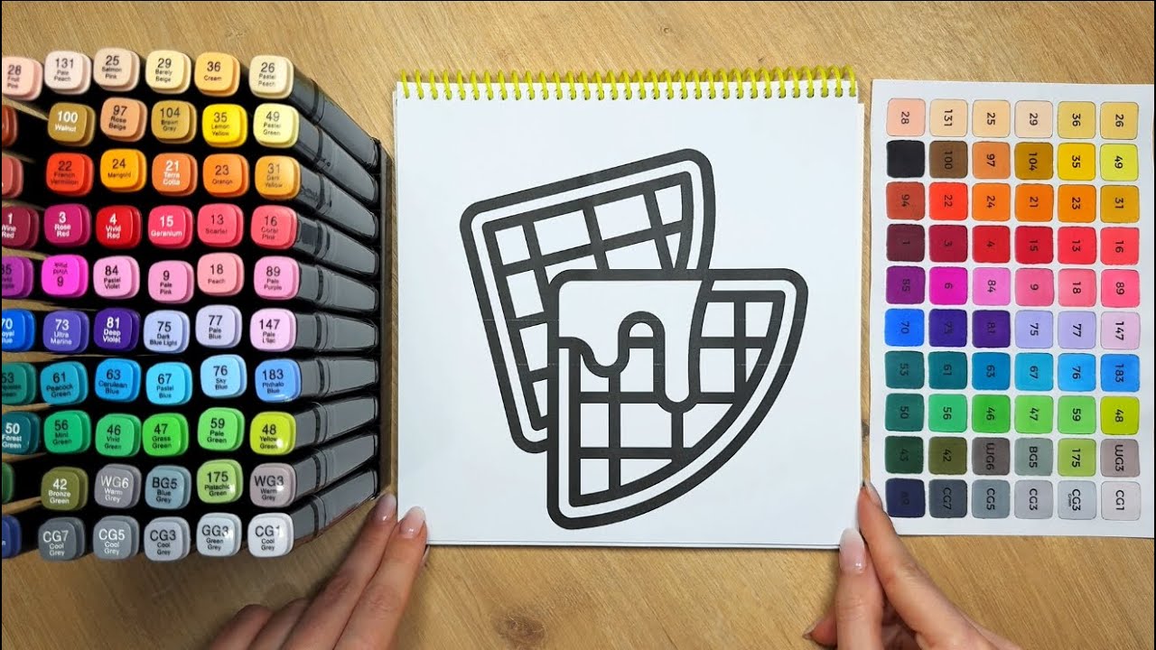 Satisfying Waffle Coloring | ASMR & Calm 🧇