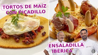 TORTO de MAÍZ con picadillo ENSALADILLA IBÉRICA // Joseba y Karlos Arguiñano