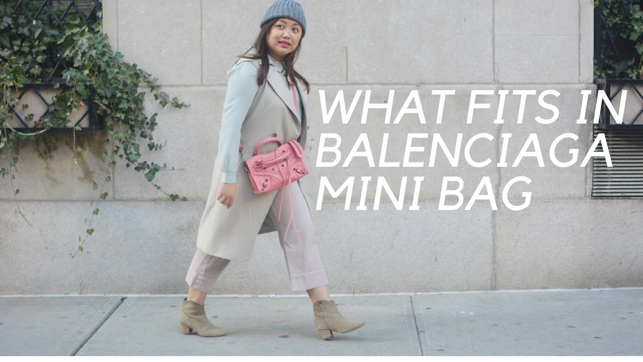 balenciaga mini city what fits