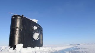 USS Hartford (SSN 768) surfaces at the Arctic circle for ICEX 2016(ARCTIC CIRCLE (March 10, 2016) USS Hartford (SSN 768) surfaces in the Arctic Circle near Ice Camp Sargo during Ice Exercise (ICEX) 2016. Servicemembers ..., 2016-03-18T10:56:20.000Z)