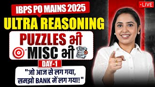 🔥IBPS PO MAINS REASONING ULTRA BATCH | Best Mains Puzzles &amp; Miscellaneous IBPS PO 2025 |Smriti Sethi