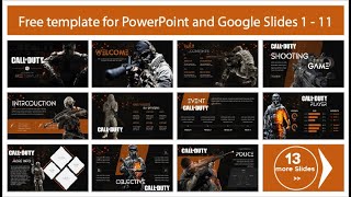 Free Call Of Duty Template for PowerPoint and Google Slides
