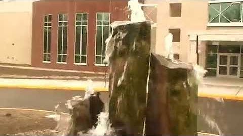 Large Custom Basalt Column Water Feature