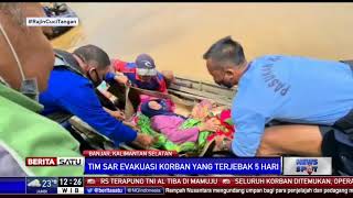 Proses Evakuasi Seorang Nenek yang 5 Hari Terjebak Banjir di Kalimantan Selatan
