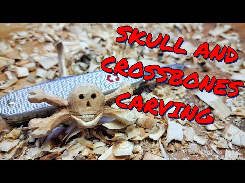 Carving a Skull and Crossbones from One Piece of Wood