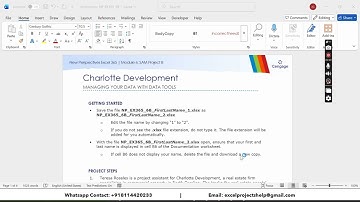 New Perspectives Excel 365 | Module 6: SAM Project B Charlotte Development