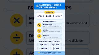 Order of Operations Challenge: Can You Solve 375×4−1080÷9 45?
