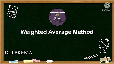 Cost accounting # weighted average method # in Tamil # By Dr.J.Prema