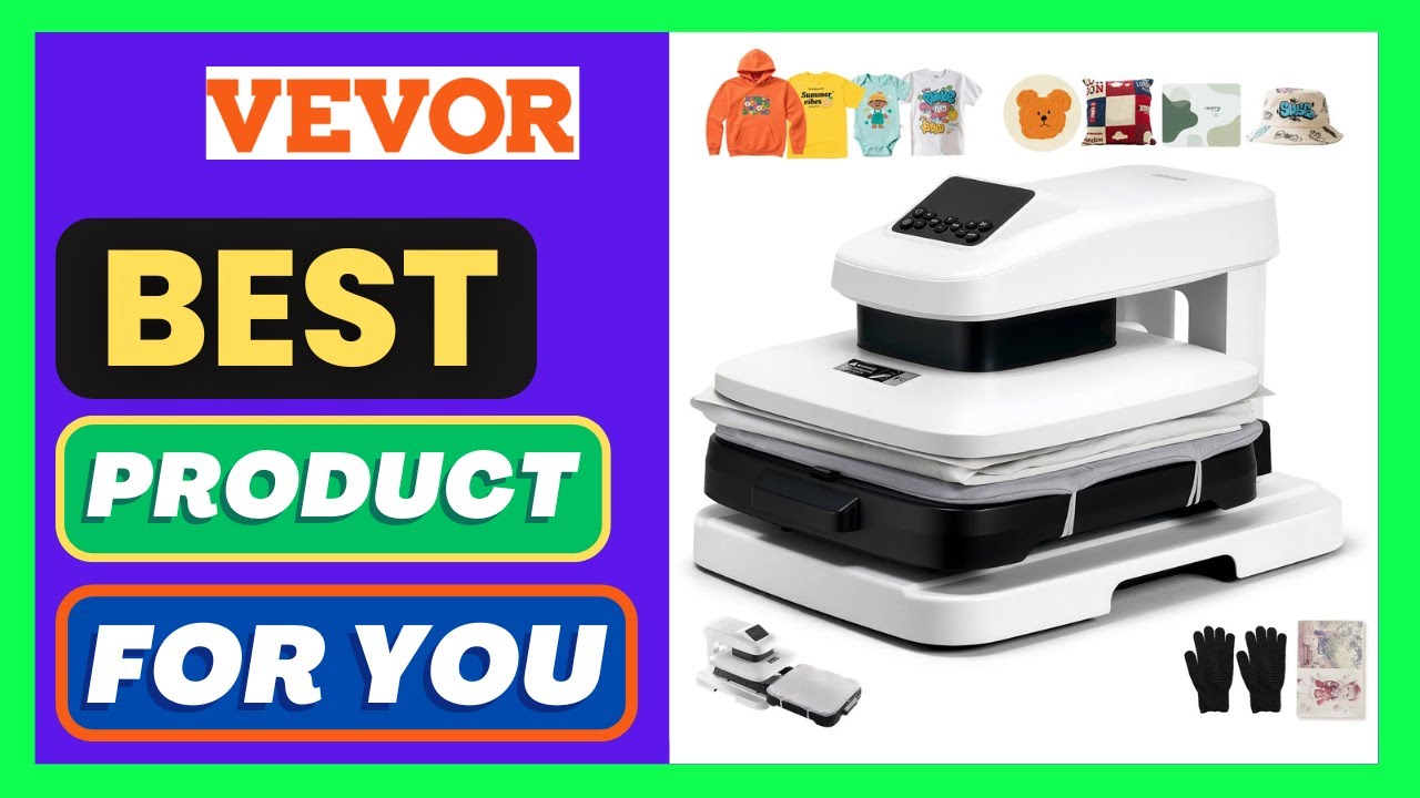 VEVOR Auto Heat Press Machine, 15 x 15 inch, T-Shirt