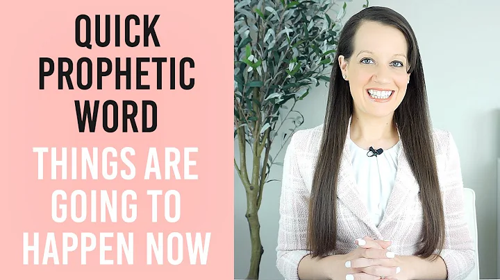Quick Prophetic Word- Things will happen NOW!