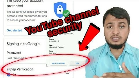 Secure channel from hackers | how to security YouTube channel with 2step verification