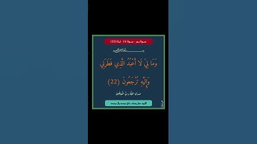 سورة يس - سورة 36 - اية (22)