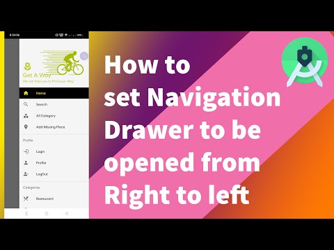 How to set Navigation Drawer to be opened from right to left