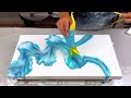 # 489 - PURE ELEGANCE! Turquoise Waters 💦 Acrylic Pour Painting ~ Fluid Art