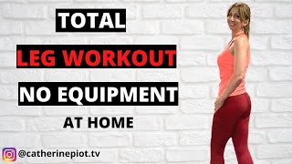 💥FULL LOWER BODY WORKOUT NO JUMPING NO EQUIPMENT💥Bodyweight Leg Workout at Home