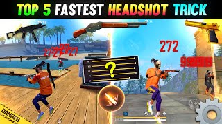 SECRET 🔒 - Ump M1887 & D -Eagle 10x Faster Headshot Trick 😱 | Auto Headshot Sensitivity | FREE FIRE