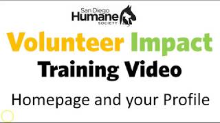 Volunteer Impact homepage and profile