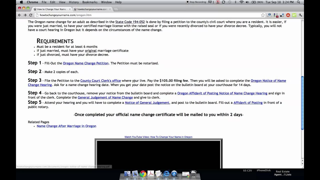 How to Change Your Name in Oregon YouTube