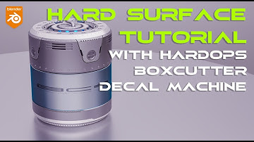 HARD SURFACE tutorial for Blender with Hard OPS, Boxcutter, and Decal Machine