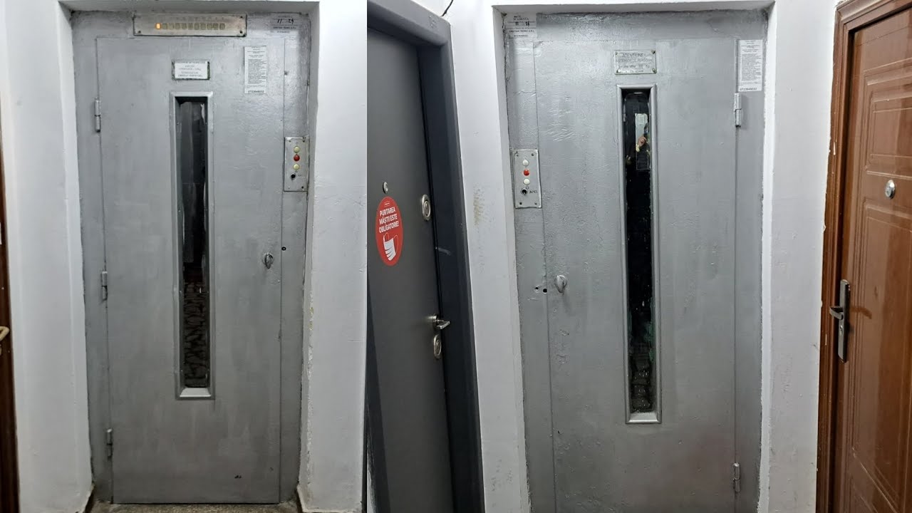 2x Old IFMA traction elevators @ Bulevardul Ion Mihalache, no.333,bl.17, Bucharest,RO