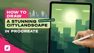How to Draw a Cityscape in Procreate / City Painting Tutorial screenshot 2