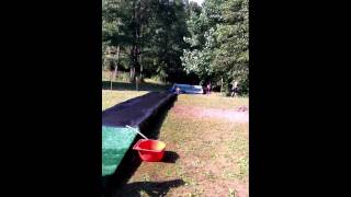 Sweet homemade waterslide part 3
