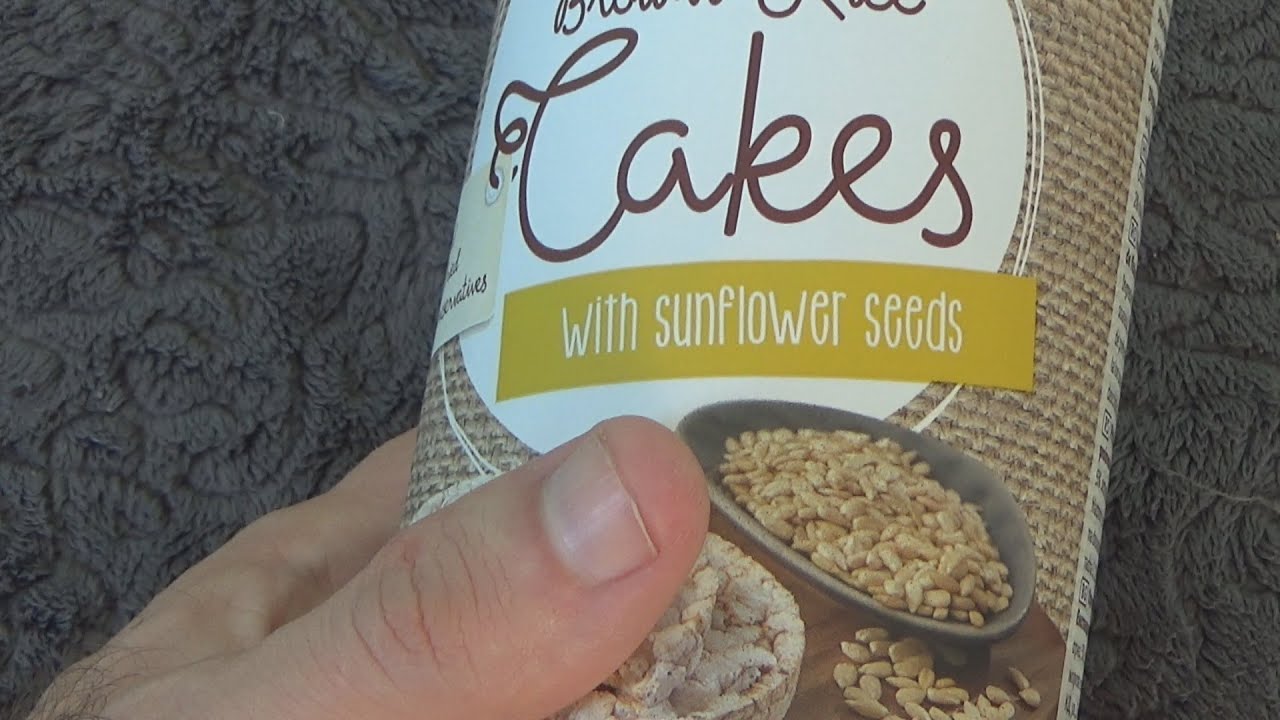 Sondey Brown Rice Cakes with Sunflower Seeds 120 g Unboxing and Test