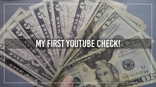 Let's cash stuff MY FIRST YOUTUBE CHECK!