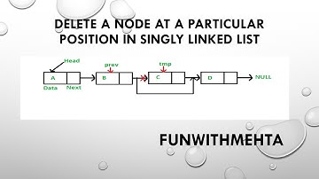 Delete a Node at a Particular Position in singly linked list(Hindi)