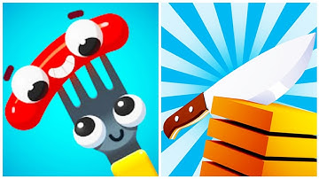 Fork N Sausage + Slice It All - Satisfying All Levels Gameplay 2024