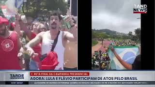 Lula meets with supporters in Copacabana and Flávio in Belo Horizonte.