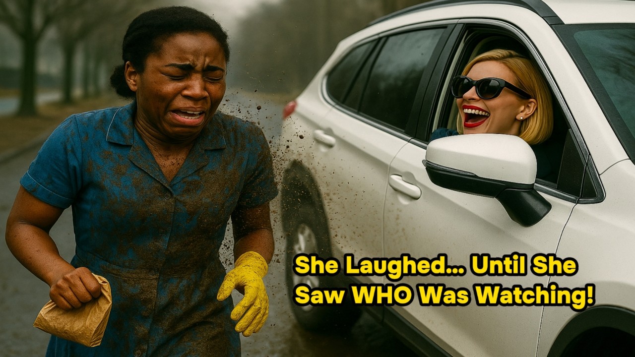 RICH LADY SPLASHES MUD ON CLEANER GIRL — UNAWARE WHO WAS WATCHING