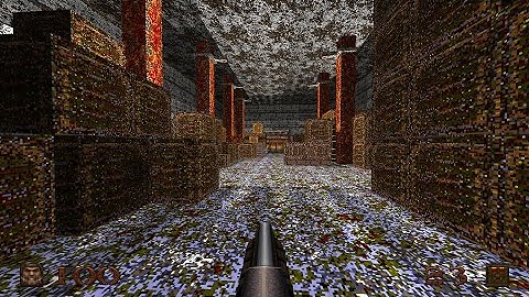 Quake 1 Remastered running half life 1 alpha 0 52 map