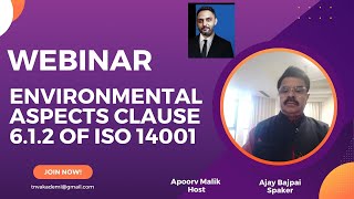Webinar On Environmental Aspects Clause 6.1.2 Of ISO 14001:2015