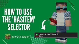How To use the HasItem selector in Minecraft Bedrock edition / MCPE / SWITCH / XBOX & PlayStation