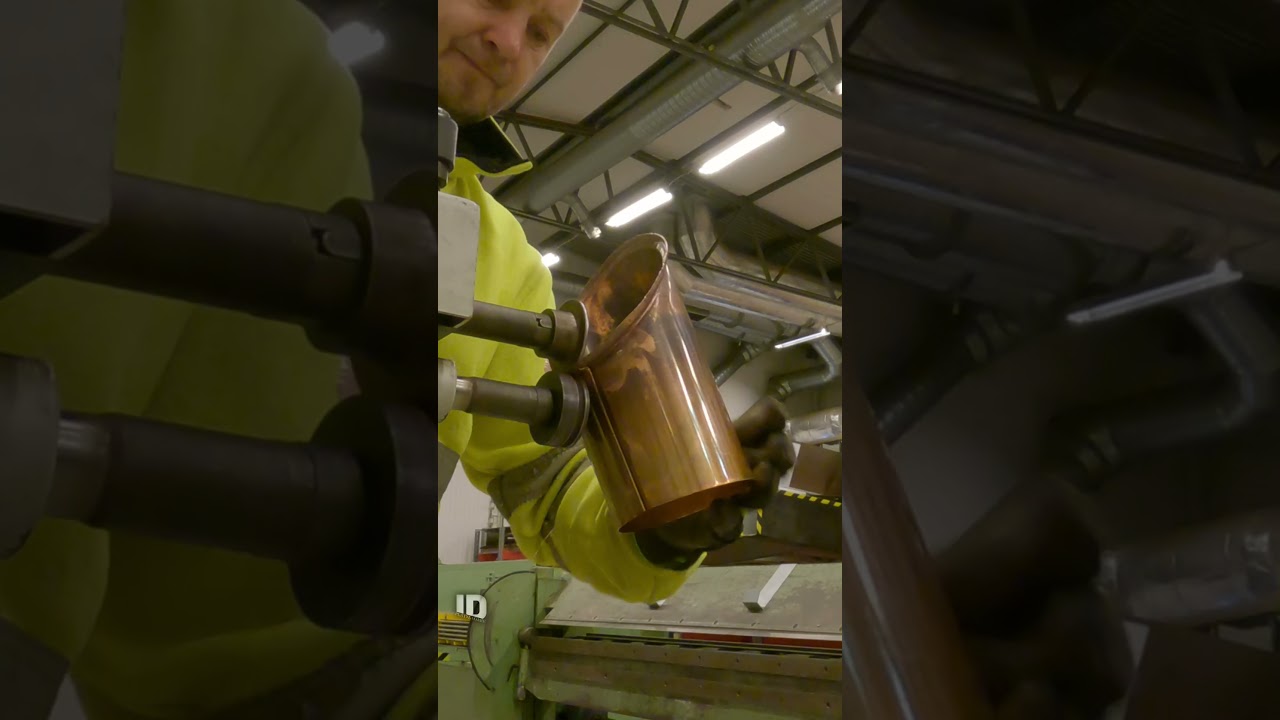 Tillverking kopparböj.Handgjorda i verkstaden