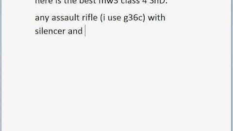 Best Search and Destroy Class for MW3