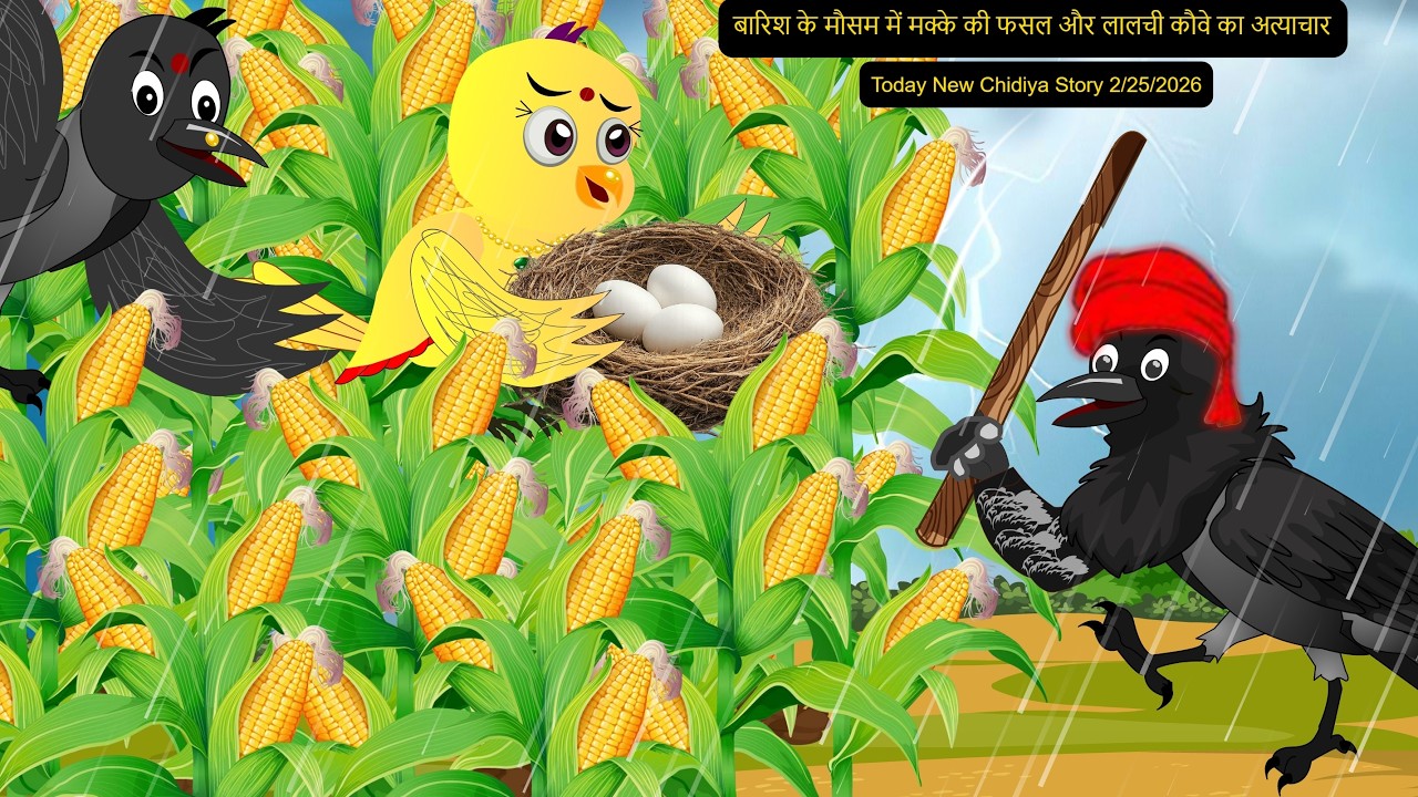 Chidiya Wala Cartoon | Rano Chidiya Wala Hindi Cartoon|New Epsiode Barish Ki hindi Kahani| Chichu TV