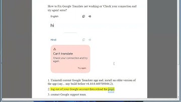 Fix Google Translate not working or 