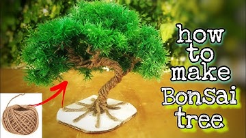 How to make artificial bonsai tree / at home / diy realistic bonsai tree / using jute rope /diy