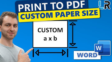 Microsoft Print to PDF CUSTOM Paper Size