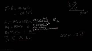 الضرب القياسي للمتجهات - مثال ١ Dot Product of Vectors -Example