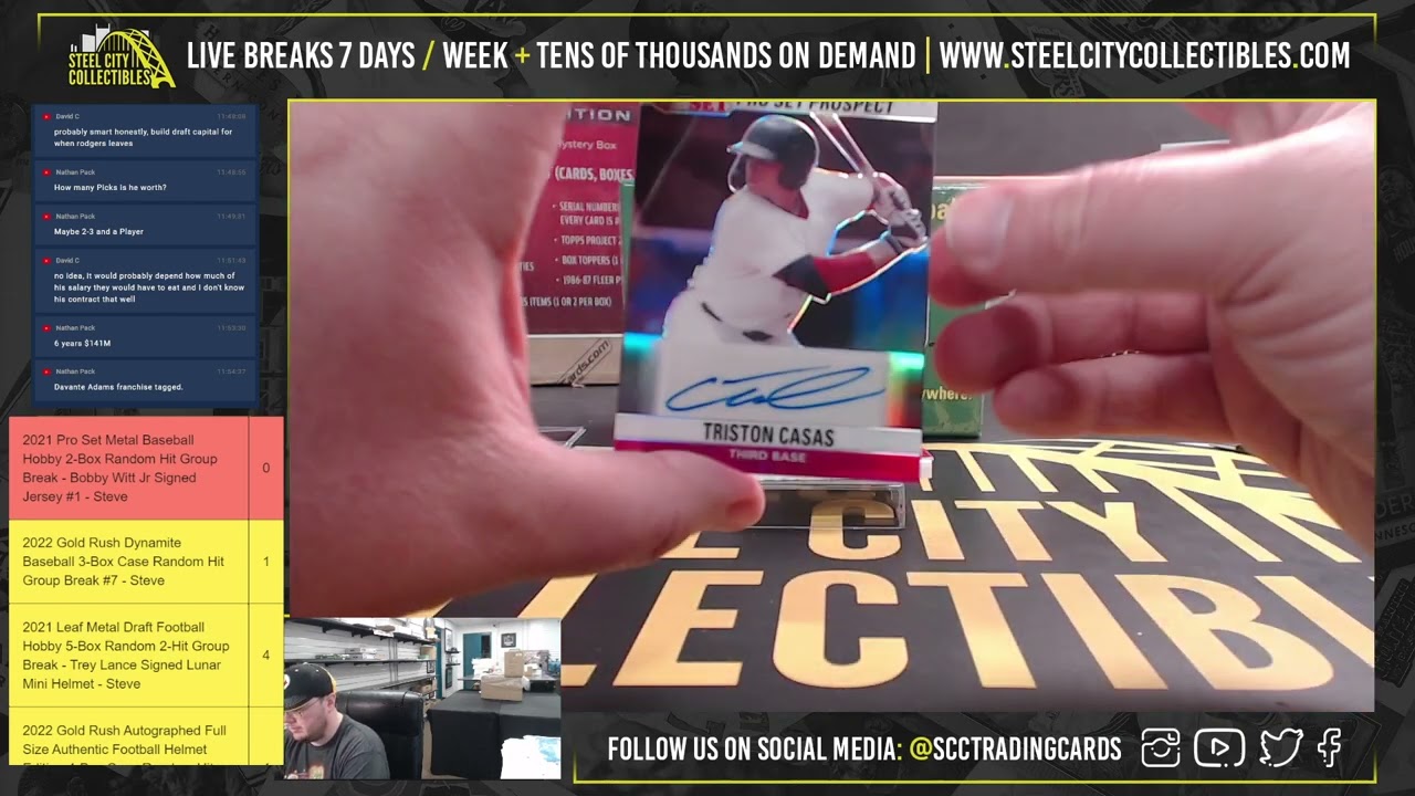 2021 Pro Set Metal Baseball Hobby 2-Box Random Hit Group Break - Bobby Witt  Jr Signed Jersey #1 - YouTube