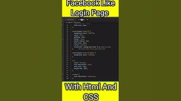 How to create Facebook Like Login Page Using HTML and CSS #youtubeshorts #ytshorts #shorts #coding