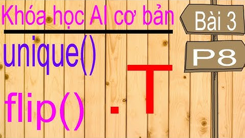 Machine learning | Học máy | Bài 3 (p8): Phương thức unique(), flip(), và chuyển vị ma trận (T)